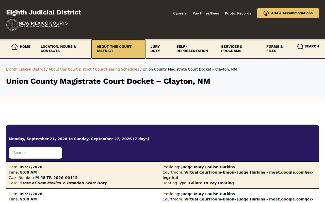Des Moines warrant records Clayton Magistrate docket source