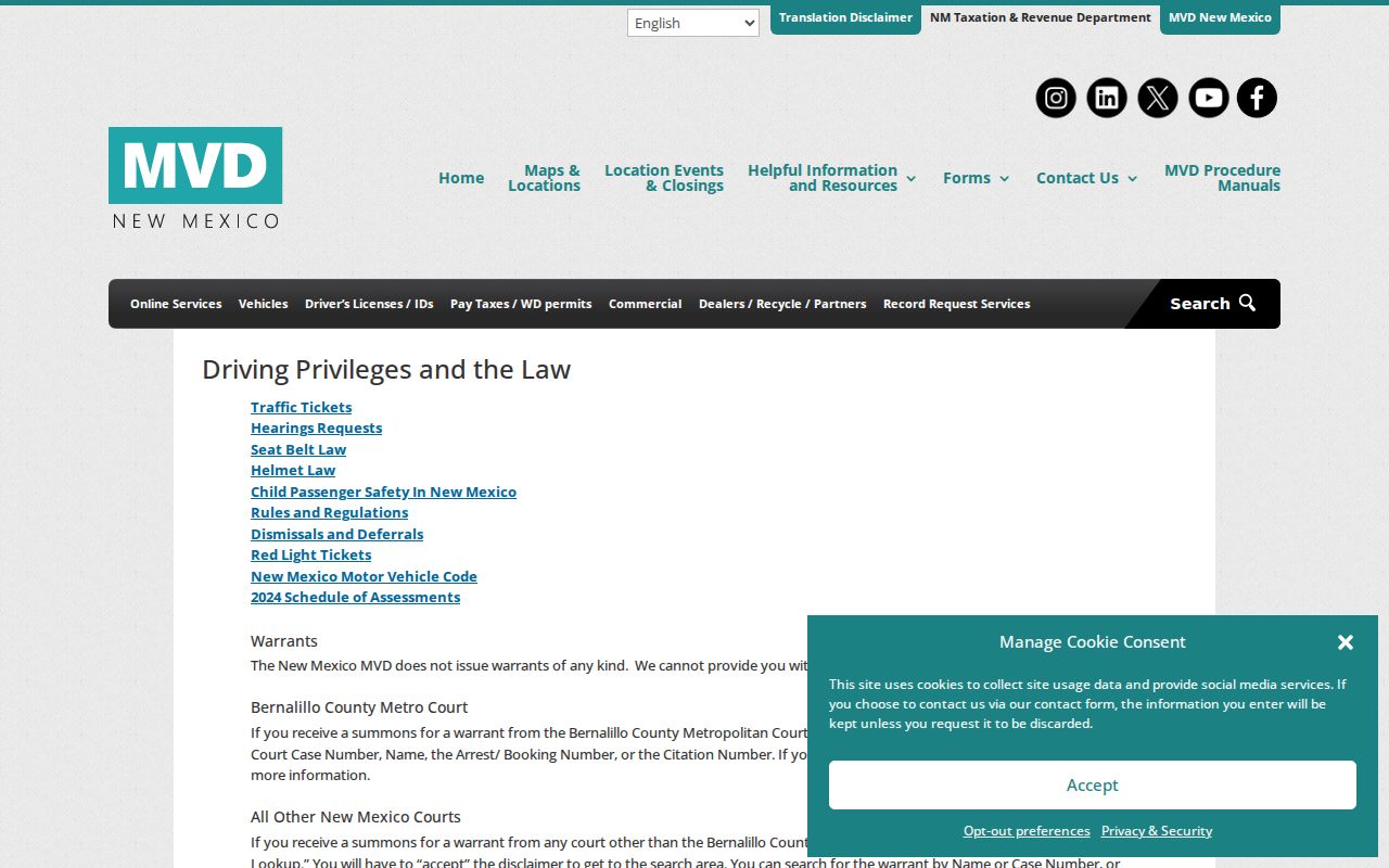 Grenville warrant records MVD court-routing statement