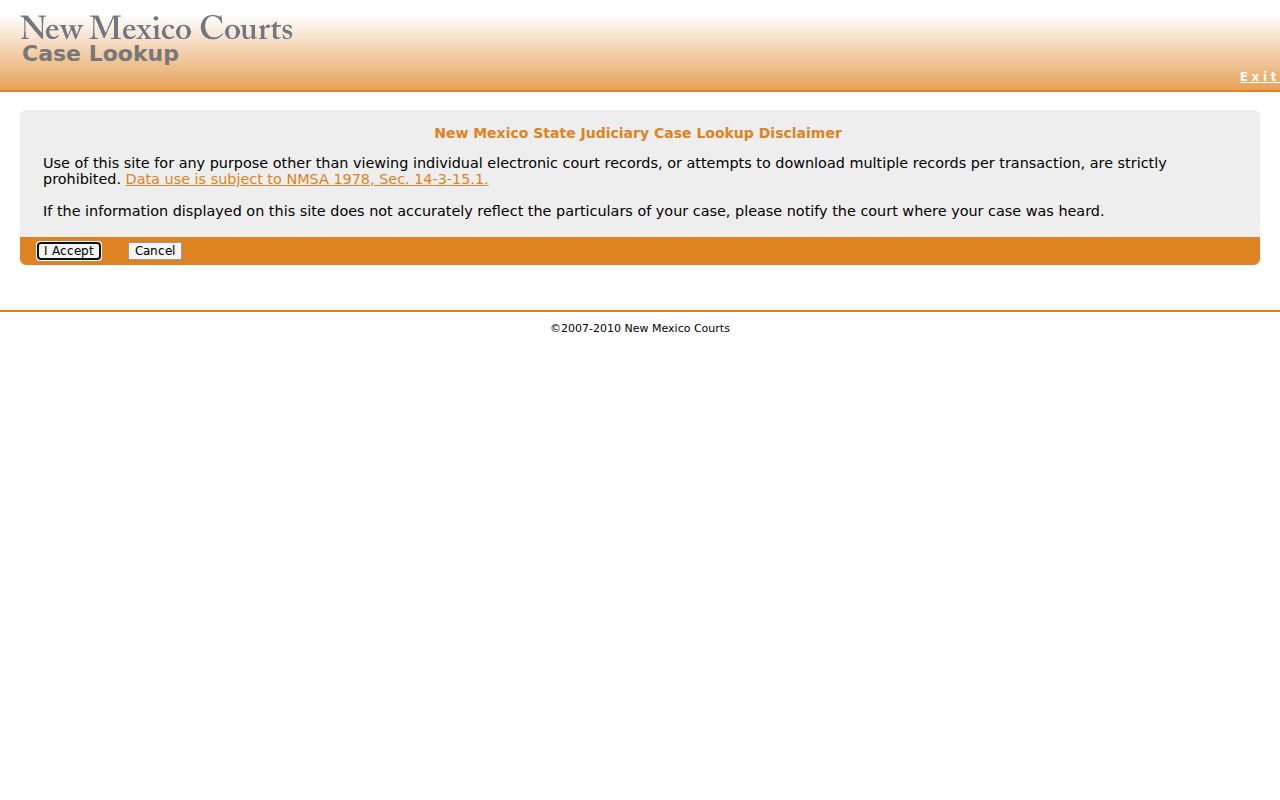 Union County warrant records Case Lookup entry screen