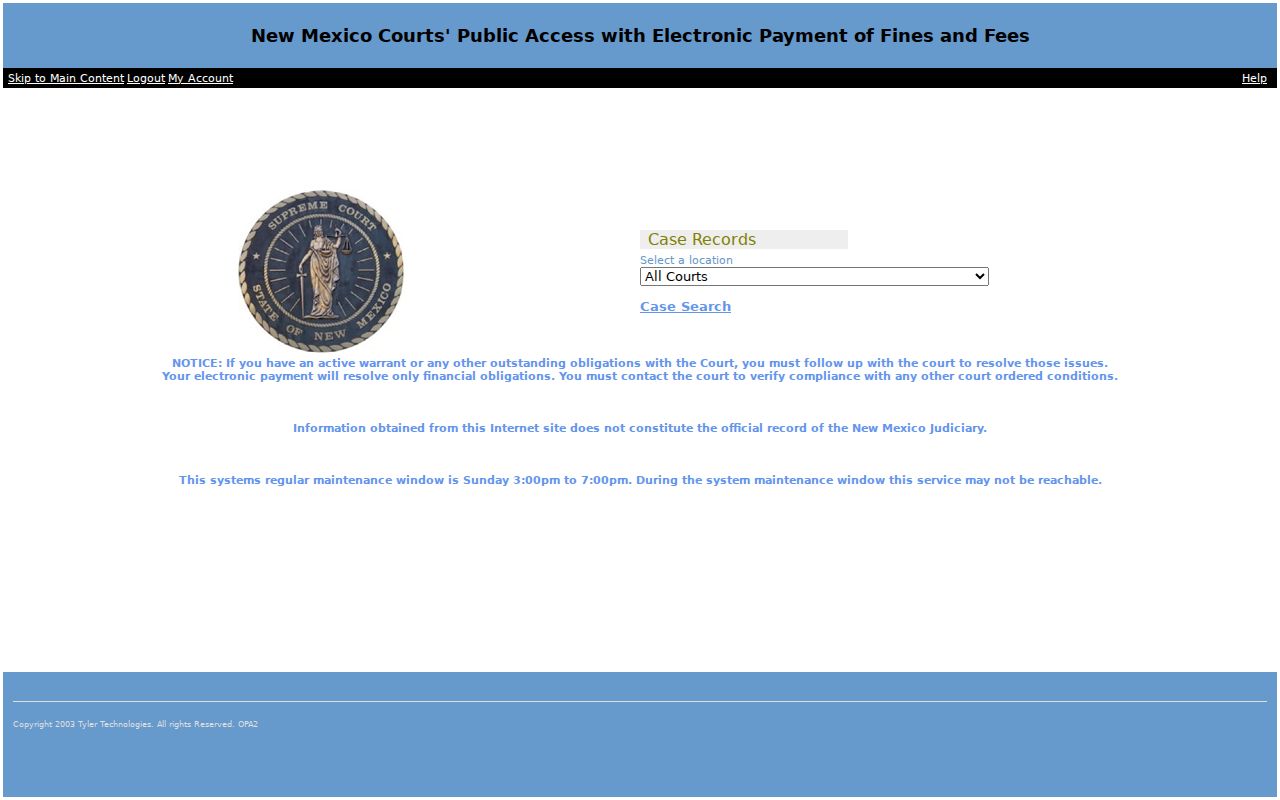 Union County warrant records Odyssey public access warning